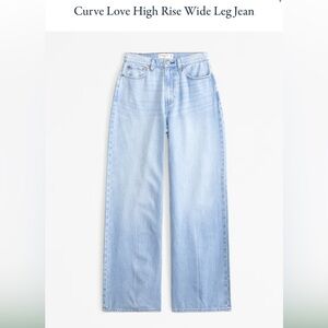ABERCROMBIE Curve Love High Rise Wide Leg Jean NWT